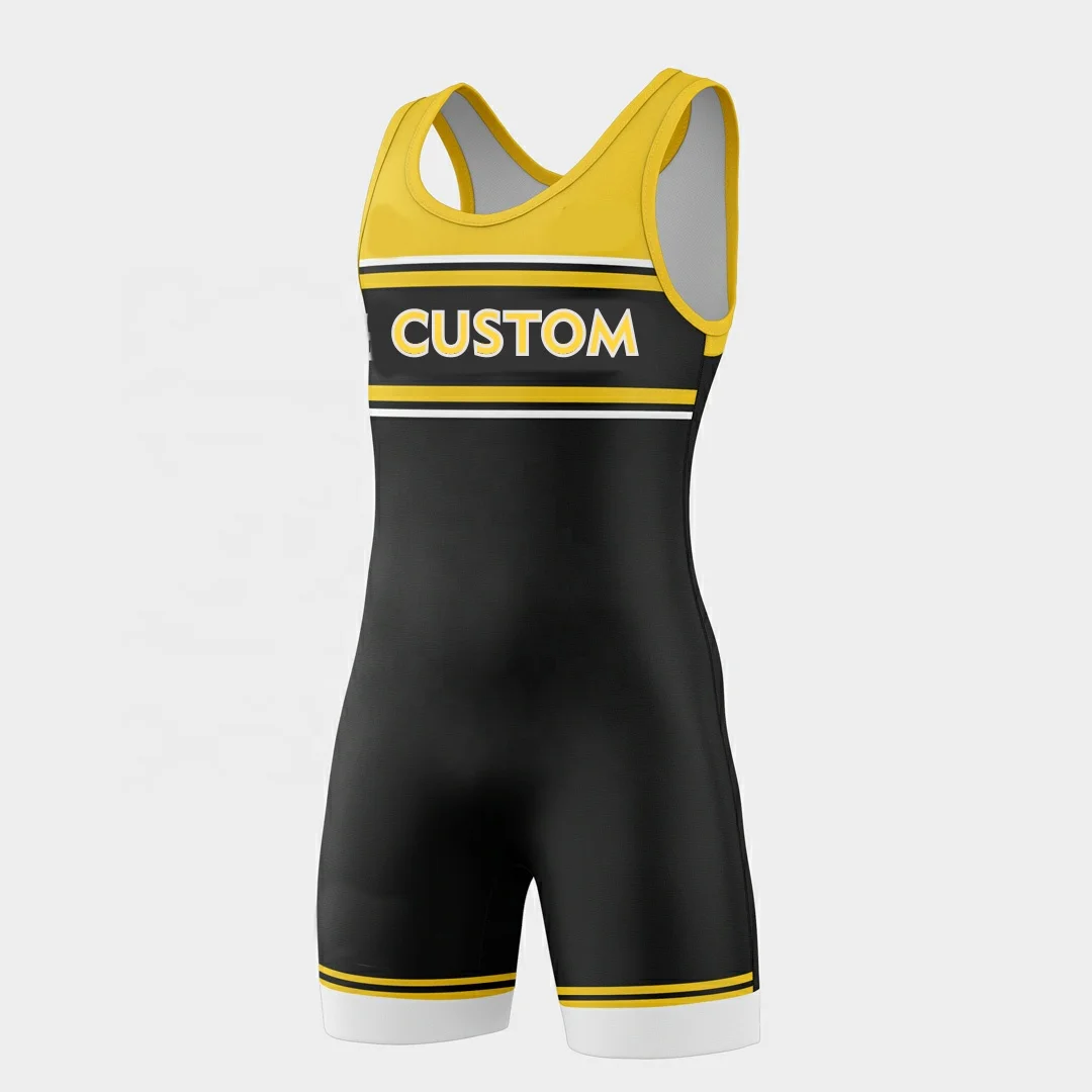 Custom sublimated over size wrestling singlets men weightlifting singlet