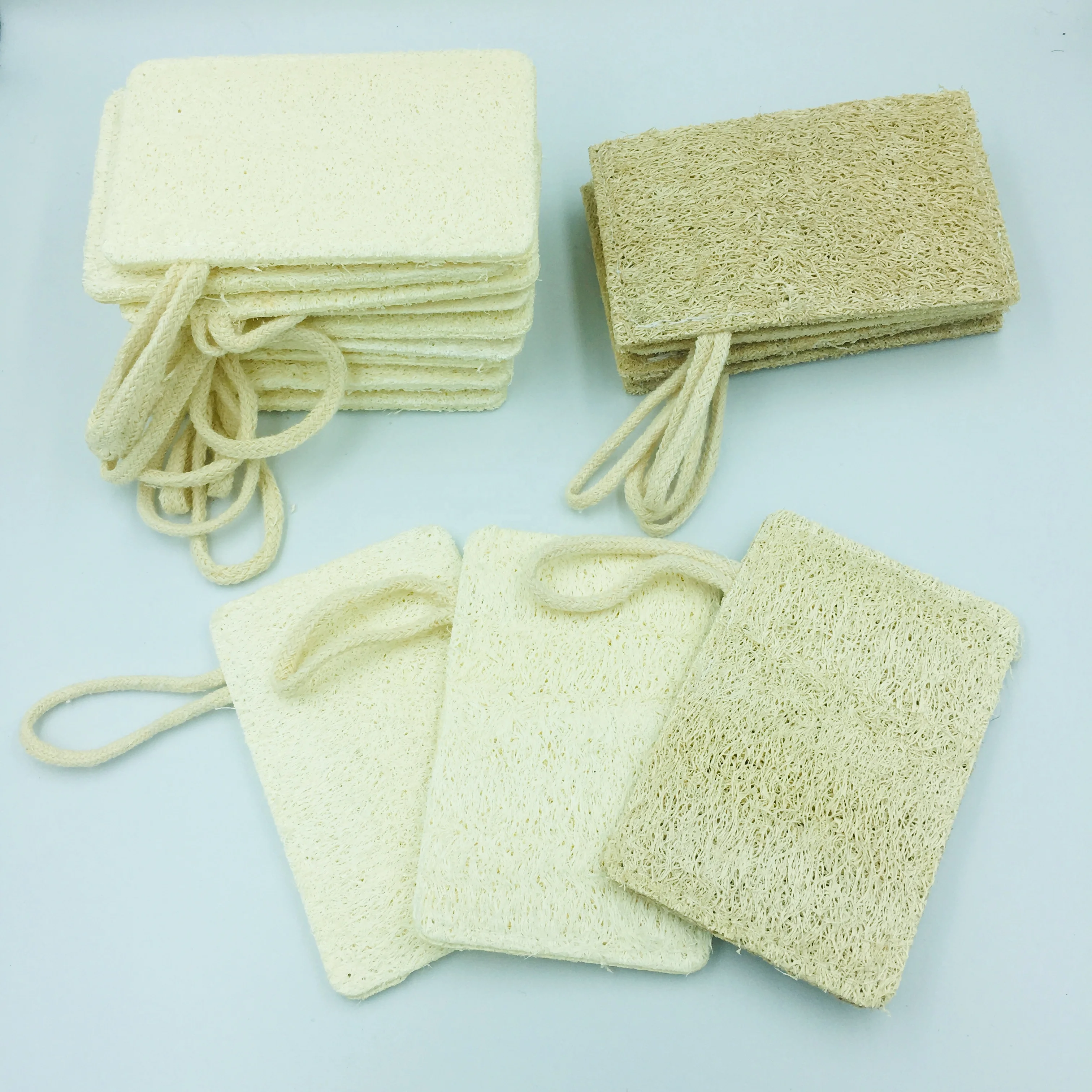 Zero waste plastic free natural luffa fiber clean pad dish clean loofah sponge for bath shower washing pads