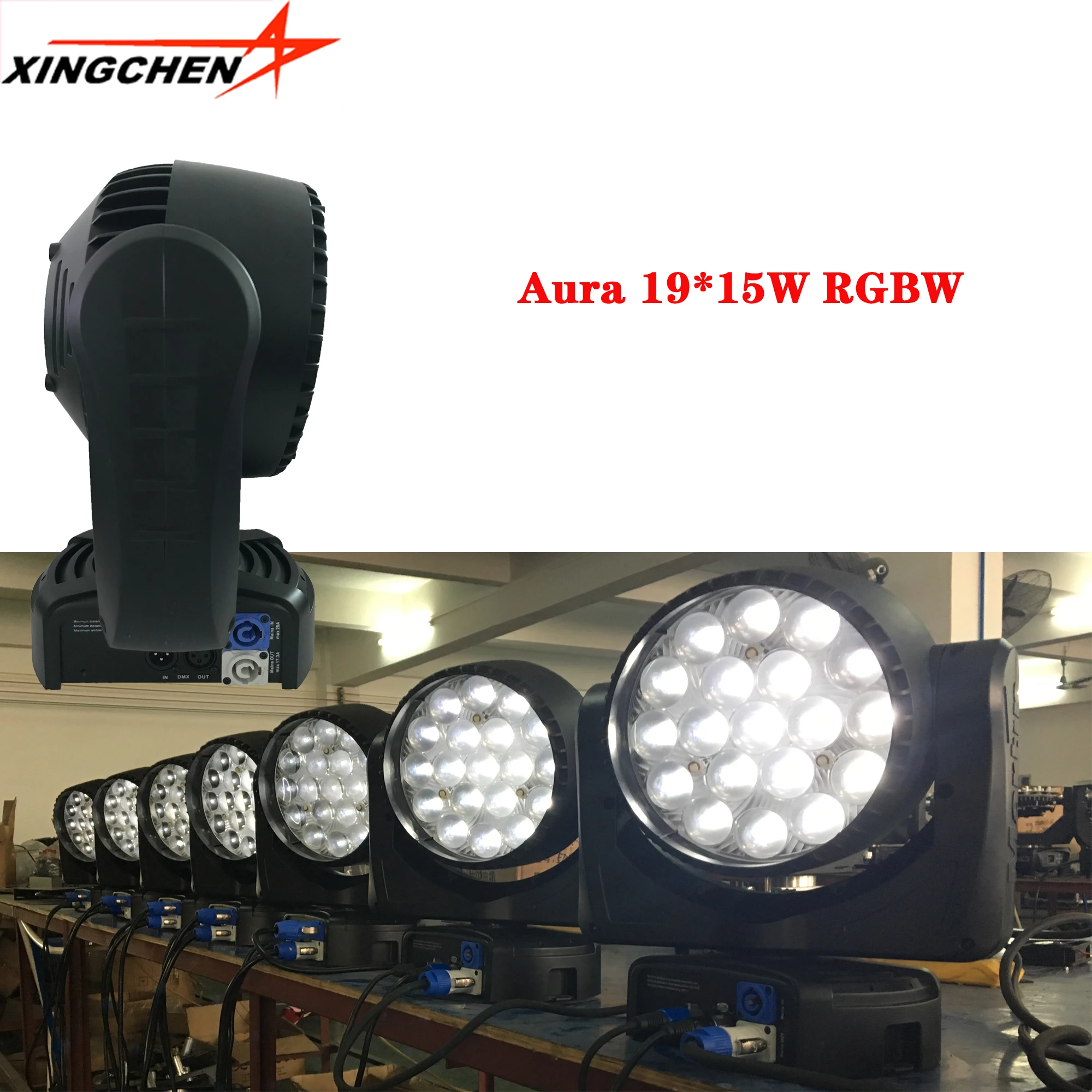 Martin MAC Aura 19x15 Вт rgbw 4 в 1 прожектор Светодиодная лампа с подвижной головкой профессиональный свет