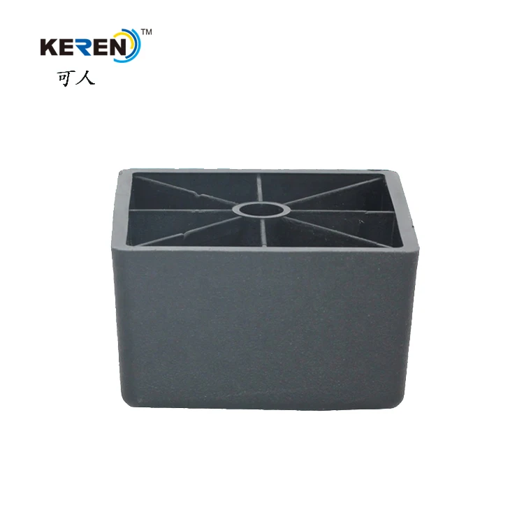 top quality 1.6 inch square plastic sofa feet