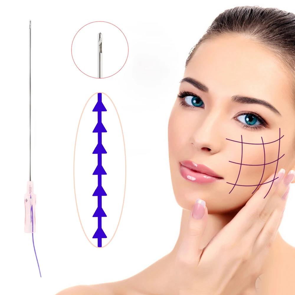 
Skin Rejuvenation Cosmetic Cog Pdo Hilos Tensores PDO Sculpted Threads Molding Cog Thread For Face Lifting 