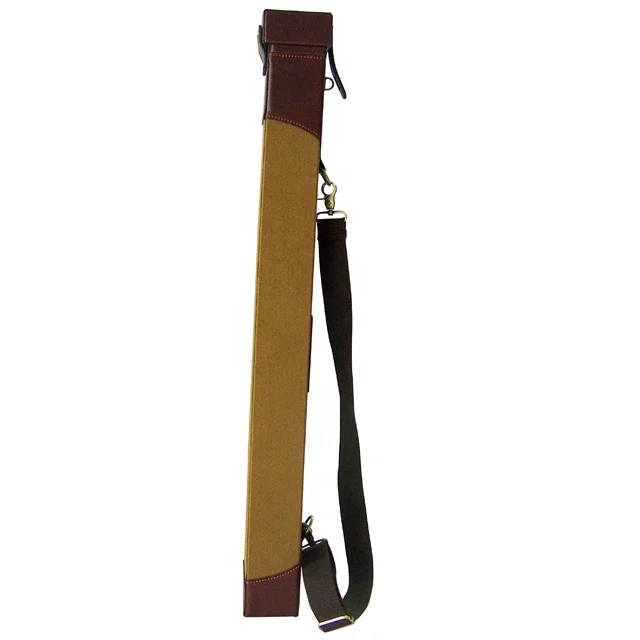 HIBO Premium quality waterproof canvas leather fly fishing rod tube