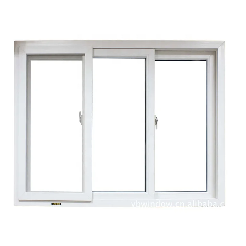 European standard double toughened glass pvc sliding windows for house