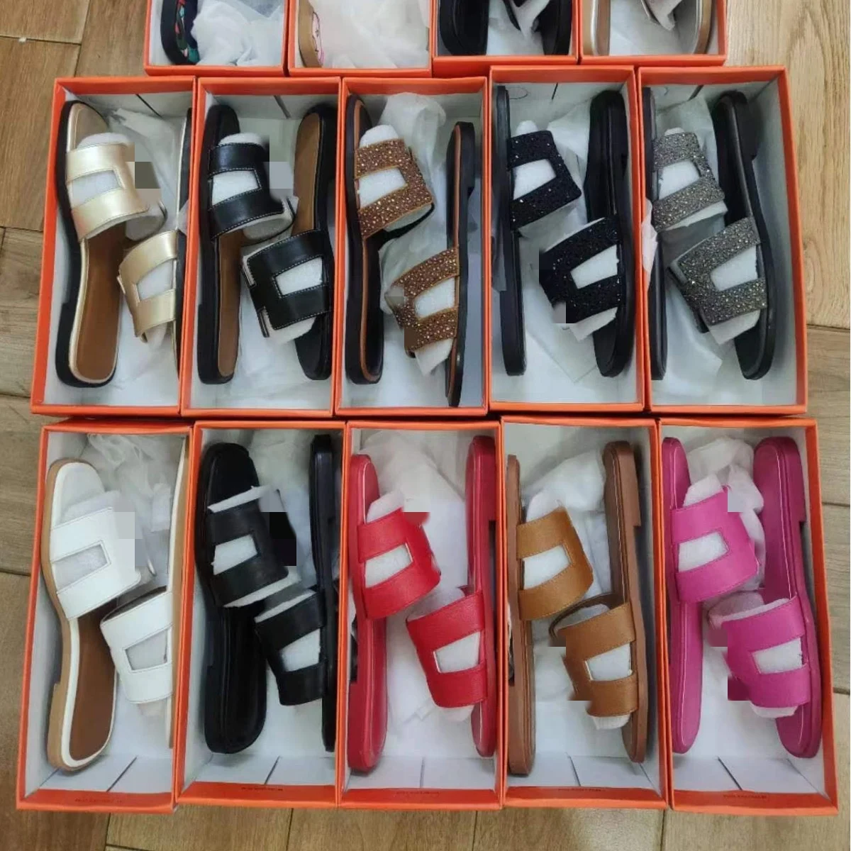 2025 High Quality Women Flat Slippers Female Fashion Babouches Leather Sandals Slippers Outdoor Ladies Slides Slippers