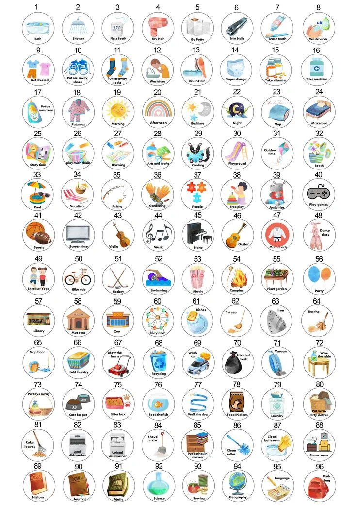 Kids gift Chore Chart Visual Schedule kids daily responsibility board rhythm cards wood daily routine chart for kids