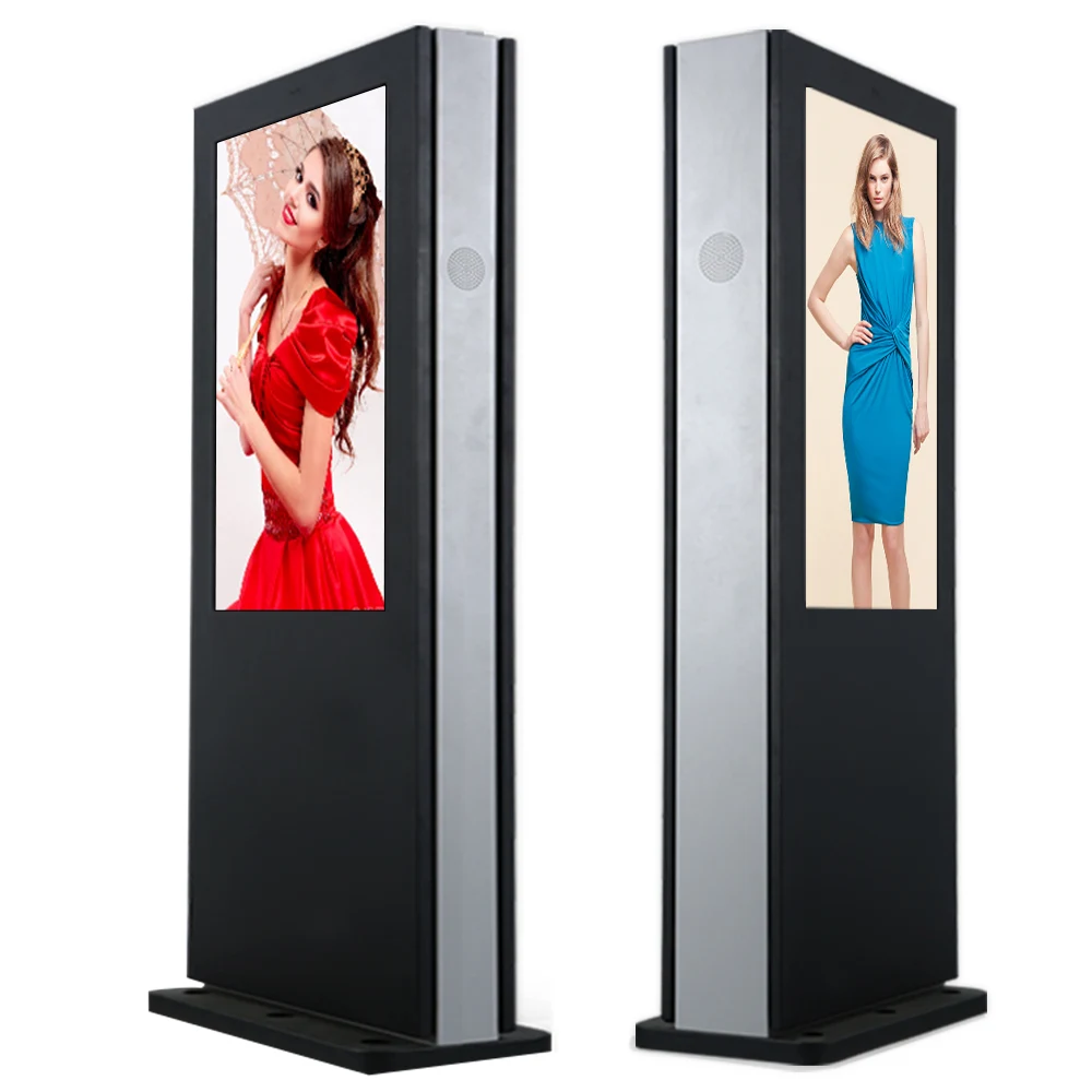 Selling 55 Inch Outdoor Triple screen Lcd Digital Drive-thru Menu Boards Outdoor Advertising Lcd Display