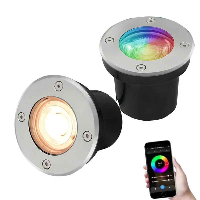 Zigbee 3,0 RGB + CCT подземный свет круглая 16 миллионов цветовых вариаций Регулируемая яркость и насыщенность