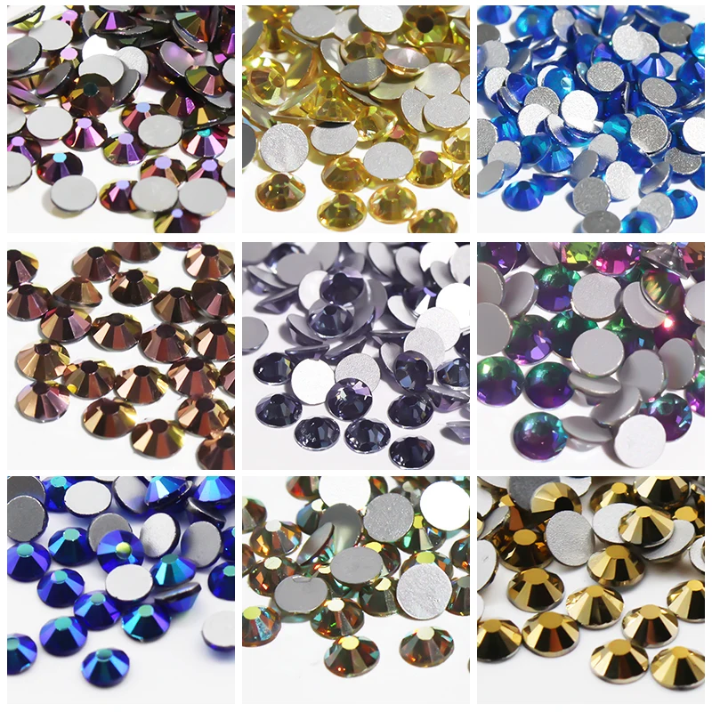 Factory Wholesale 2088 Flatback Non Hot Fix Bulk Crystal Large Rhinestone Nails Flat Back Ab Rhinestones