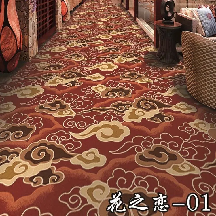 Loop Printed Fireproof Carpet Banquet Room Wedding Hall Theater Hotel Wall To Wall Luxury Modern Design 3D Carpet Rugs