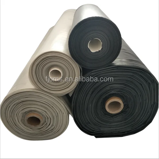 Black plastic 1000 gauge polyethylene sheet for construction vapor barrier