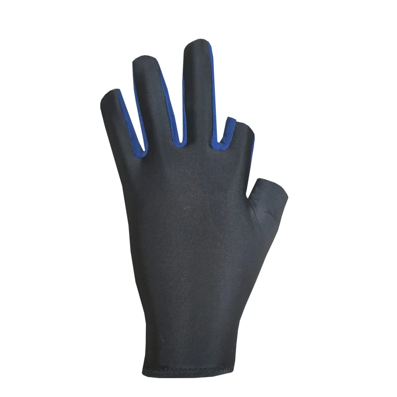 DSB502 -  Daily Sports Gloves with Blue Velvet Palm -Spandex Two Half Fingers,guantes de moto
