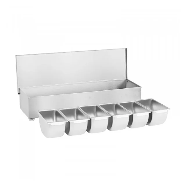 Hotel & Kitchenware 3/4/5/6 Plastic Grid Stainless Steel Holder Condiment