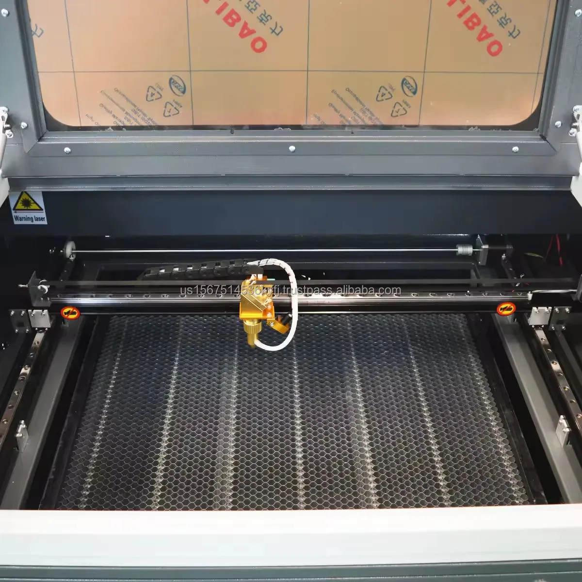 Small Engraving Machine 5070 Laser Cutter with Ruida Control Honeycomb and Blade Bed Up and Down 57 Stepper Motor On Sale