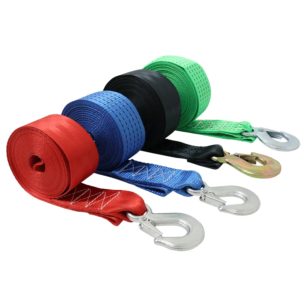 Manual Winch Expert 800LBS Small Manual Hand Winch Boat Trailer Winch with Orange Belt Strap Webbing with 2 Speed