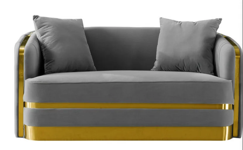 OEM High End Luxury Modern Furniture Gold Finishing Frame Sofa Chair Table