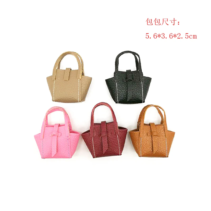 iland miniatures 1:6 doll Accessories PU Leather Satchel Fashion Handbag for Blythe BJD Dolls HS021