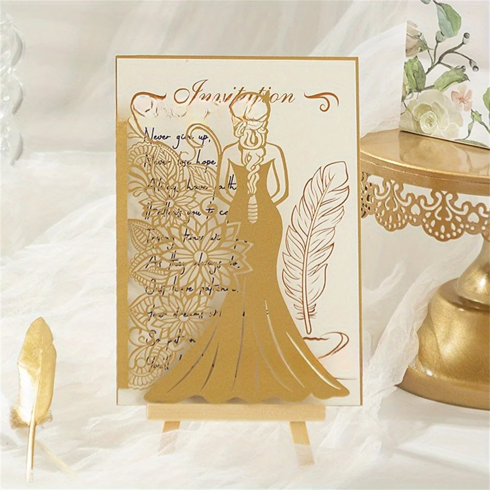 Hollowing Out Baptism Birthday Party Gift Invite Card,Custom Wedding Invitation Card,Greeting Deaigns Luxury Wedding Invitations