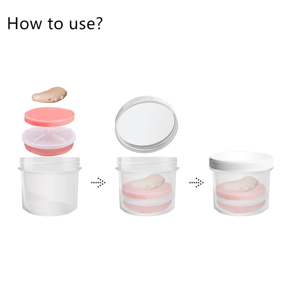 Reusable Hearing Aid Dehumidifier Drying Pallet Silica Gel Desiccant for Hearing Aid