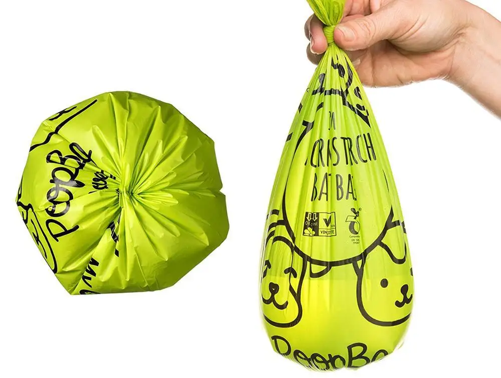 100% Biodegradable Wholesale Certificate Pet Poop Plastic Pack Dog Waste Bag cat poop bag