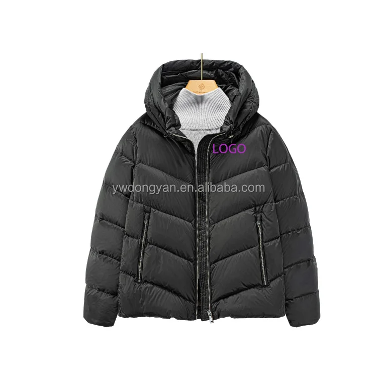 OEM/ODM Winter Goose down Clothing for Women Thick Warm with Detachable Zipper Hat Reversible Breathable Washed Techniques