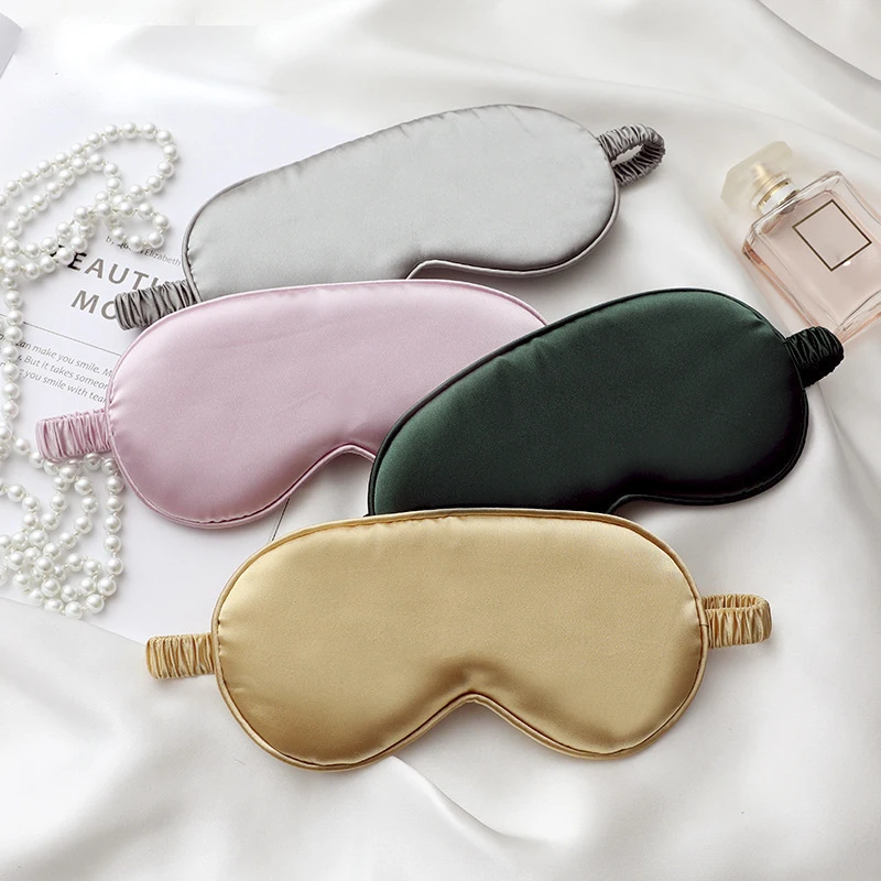 Traveling Sleeping Eye Mask Relax Eye Shade Cover Silk Sleeping Eye Sleeping Silk Satin Masks