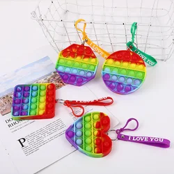 Silicone Stress Reliever Push Pop Fidget Toy, Squeeze Sensory Toy for Kids and Adults