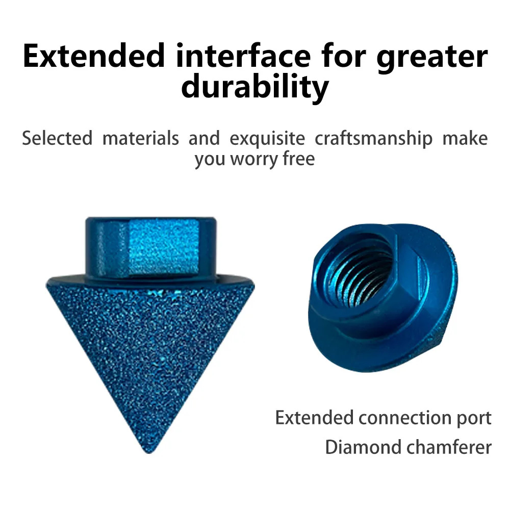 Vacuum brazed diamond cone chamfer bit for expanding stone hole chamfer