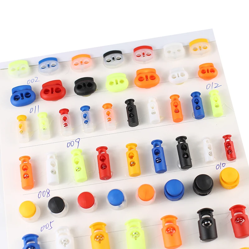 Оптовая продажа с фабрики стопор поставщик экологически чистые веревки конец пластиковый шнур замок пользовательский конец пробка Круглый Шнур Пробка