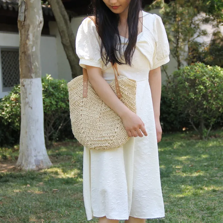 African Luxury Brand Camel Straw Raffia Borsa A Secchiello Bolsas De Balde Feminina Tipo Braided Branded Beg Lady Bucket Bags