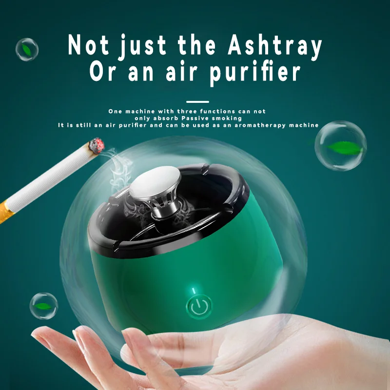 TOP Upgrade Air Purification ashtray PRO resin storage anti-ironing negative ion intelligent purification ashtray