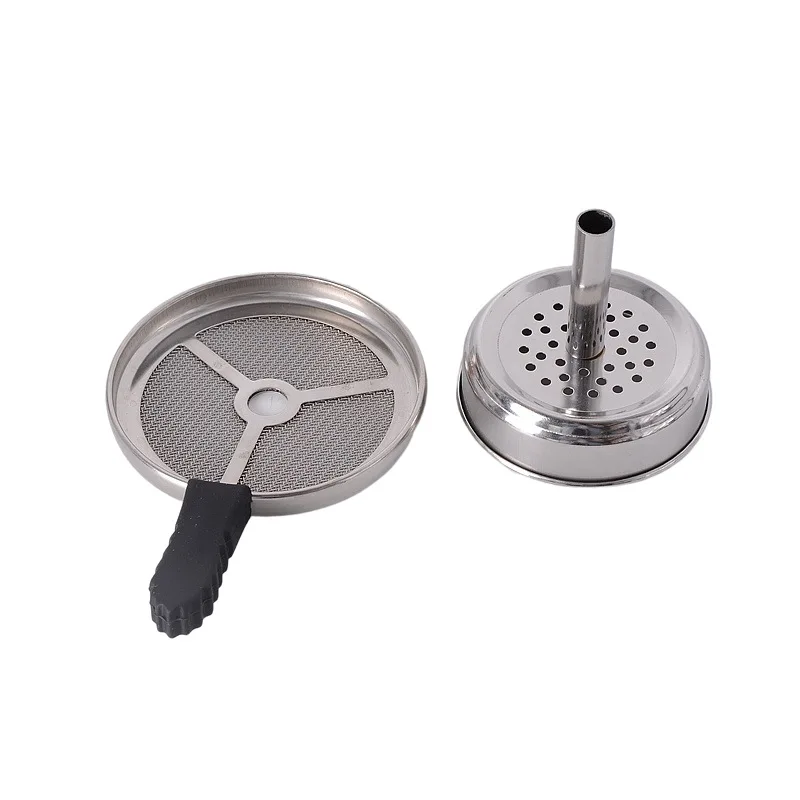 New Arrival Arabian Hookah Accessories Ceramic Bowl And Stainless Steel Charcoal Holder Set For Hookah Shisha