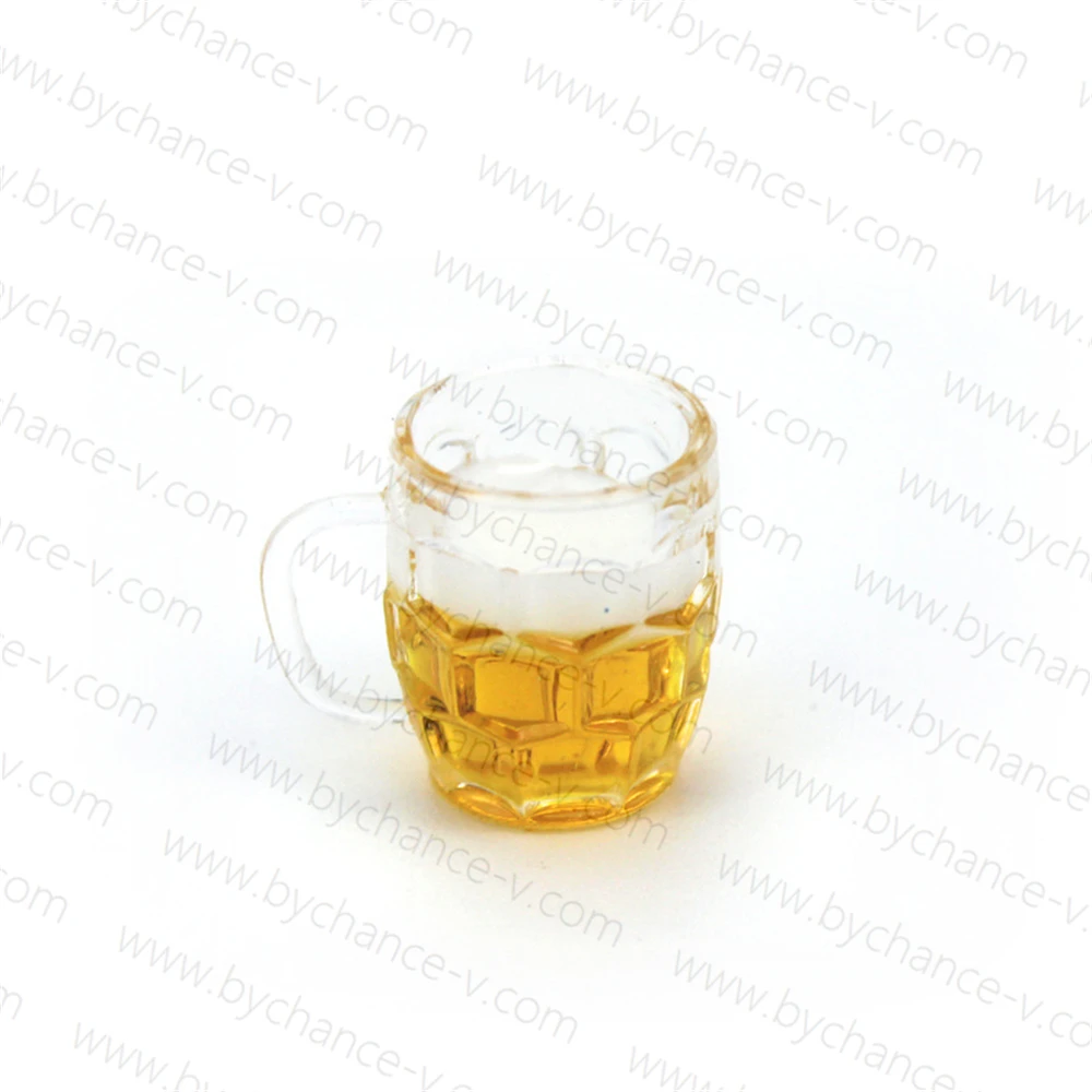 wholesale DIY accessories tiny food toy miniature beer mug dollhouse supplies girls accessories pendant charms