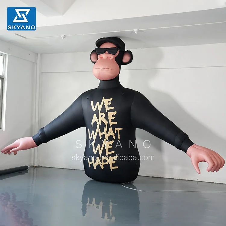 Giant Inflatable Black Gorilla Orangutan monkey inflatable cartoon sculpture Inflatable mascot customization