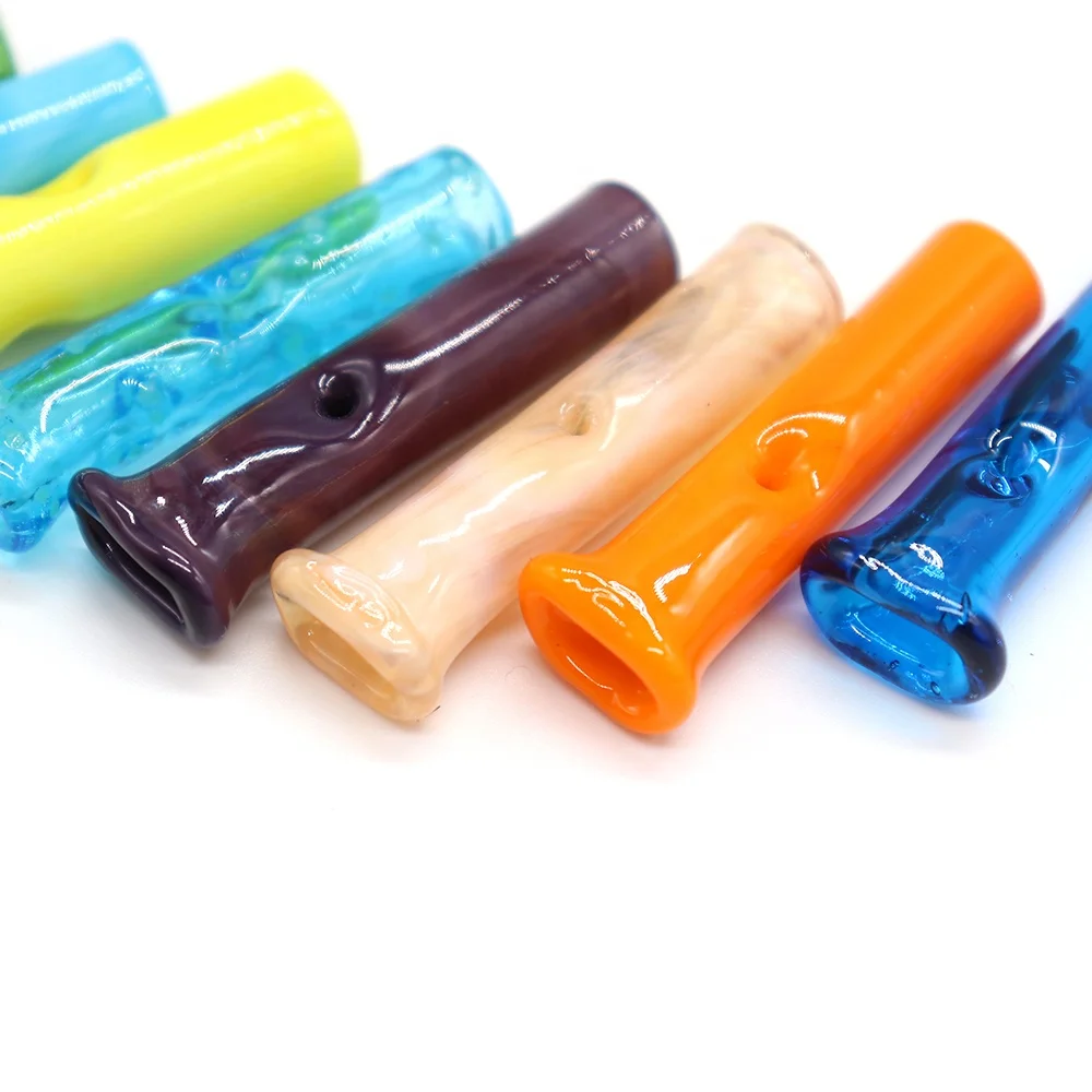 Glass Pipe Rolling Tip Steamroller Glass Filter Tips Heady Cigaret Filter Tobacco Dry Herb Holder smoking accessories