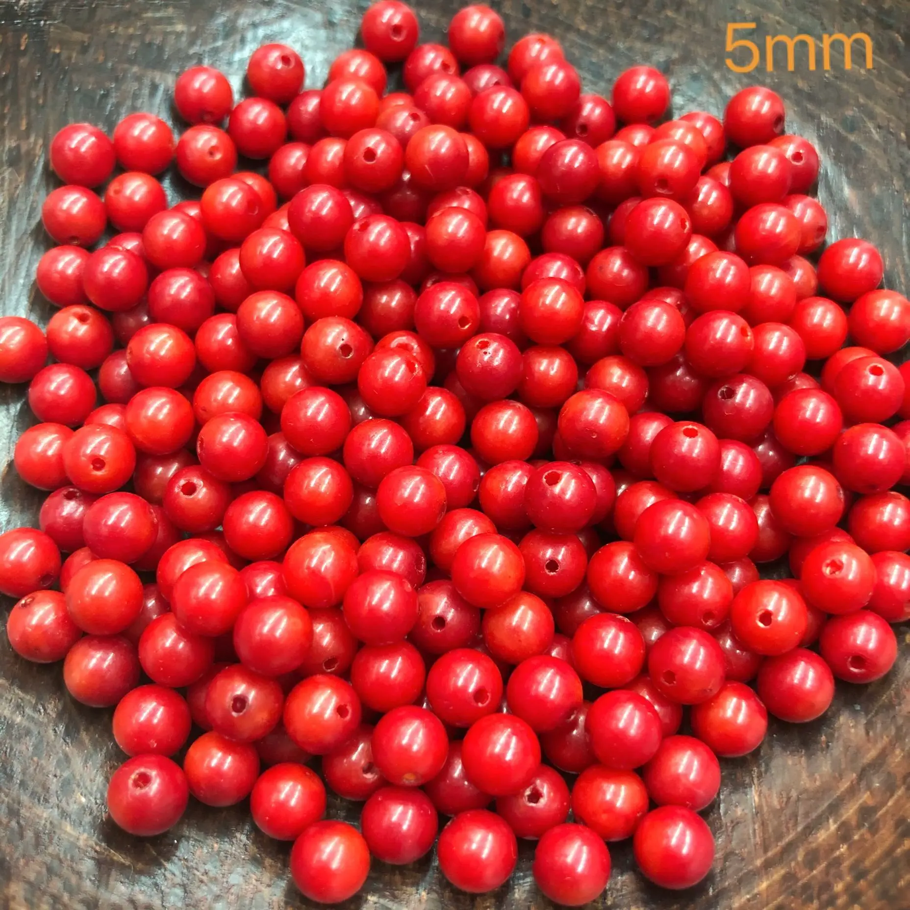 Wholesale Natural Red Half Drilled Coral Beads