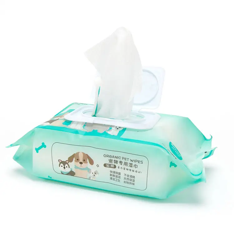 2022 80 pieces organic pet friendly BaoJia customized wet wipes for pets dogs and cats