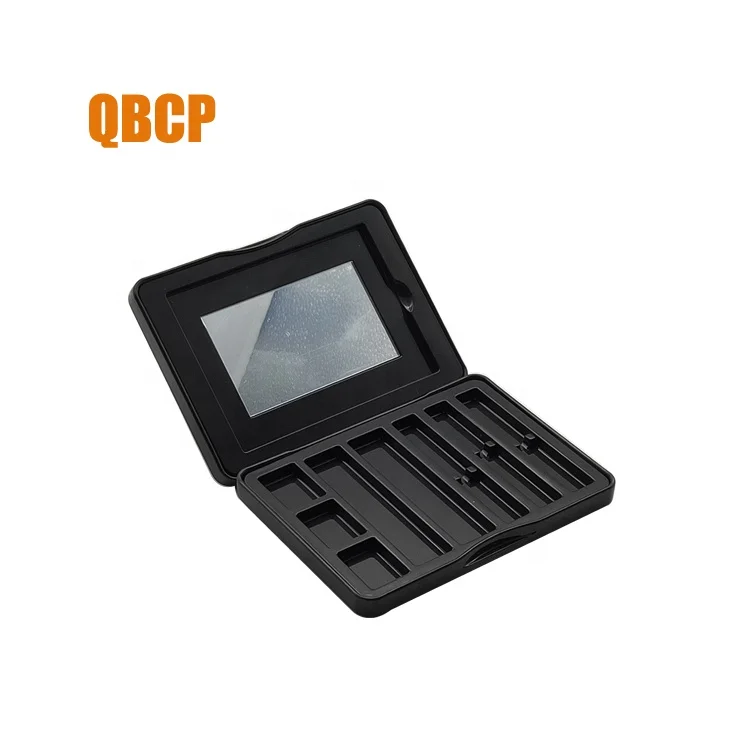 Customer design magnetic eyelashes tin pan with mirror