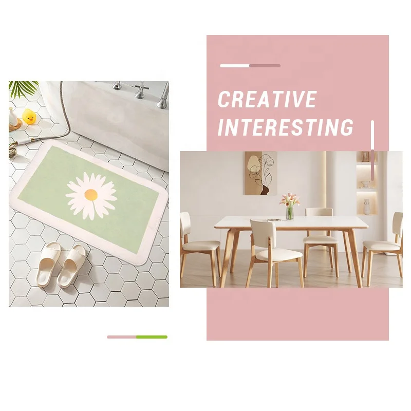 Entrance door mat solid color entrance mat living room carpet bathroom thick non-slip floor mat toilet absorbent
