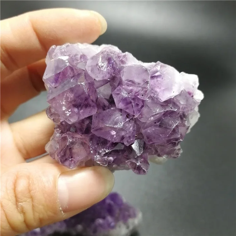 Высококачественный натуральный виноградный аметист кварцевый кристалл Кластерные геоды для