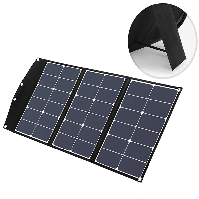 Dual USB Foldable Solar panel Charger 18v 60W for RV 12V appliance Goalzero Jackery Rockpal most power Station generator