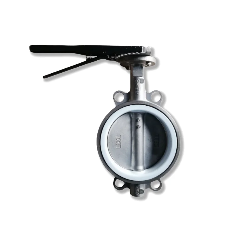 6 inch Stainless Steel CF8M Wafer Type Butterfly Valve Connection to Pn10/Pn16/Cl125/Cl150/JIS 10K