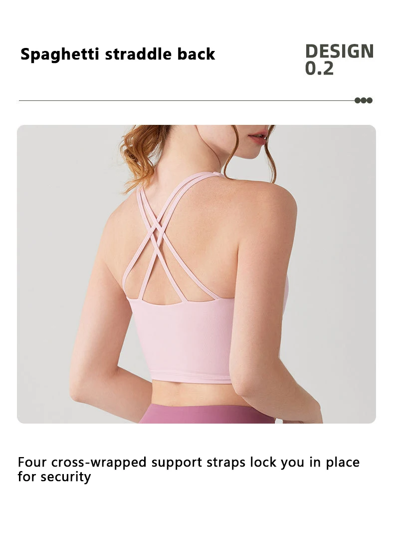 XW-MZ-147 Hot Custom Ladies Sports Active Wear Beauty Back Crop Tank Top Yoga Bra Sexy Cross Back Sports Bras Women