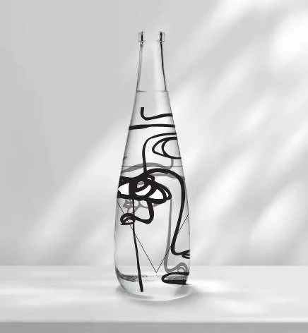 330ml 500ml Round Shape Lone Neck Juice Coffee Glass Bottle Frosted Empty 750ml Water for Kombucha Beveage