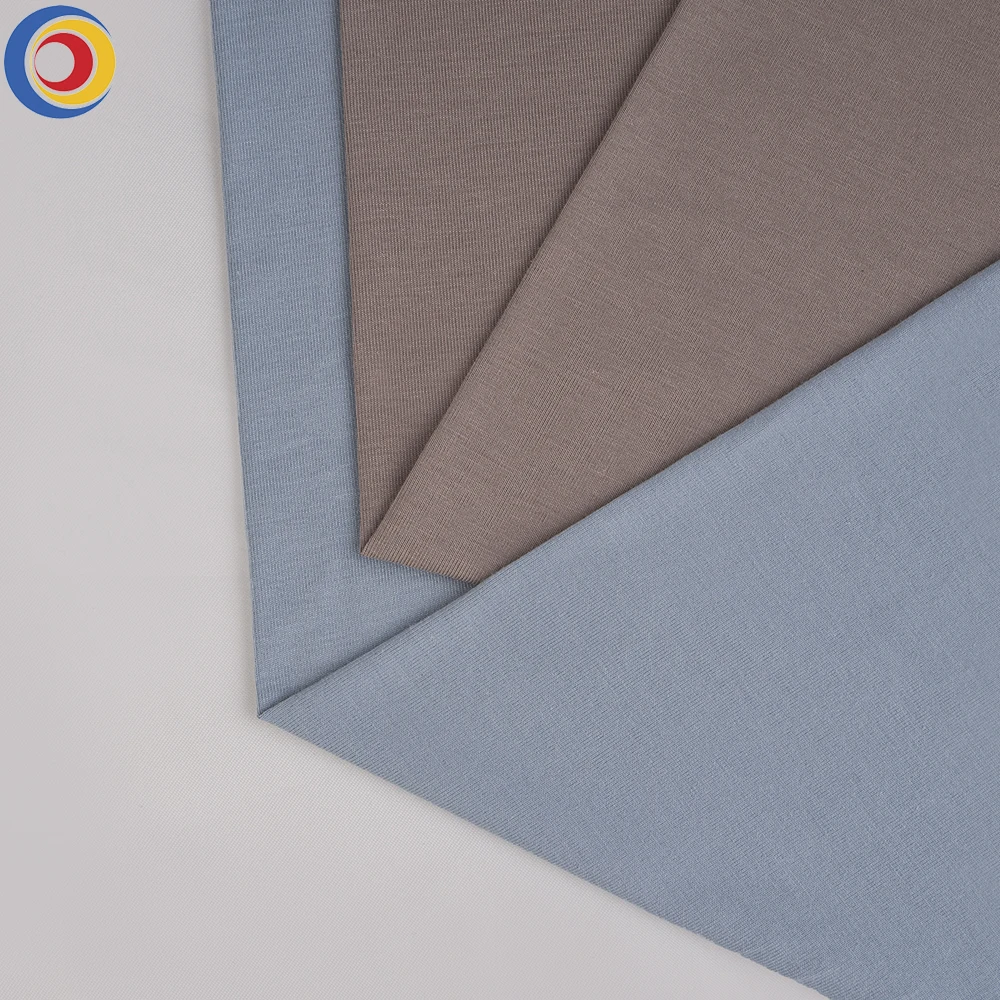 Бесплатный образец, хорошее качество, органический вискоза, 50% хлопок, 50% смесь, ткань, чистый цвет, хлопчатобумажная ткань