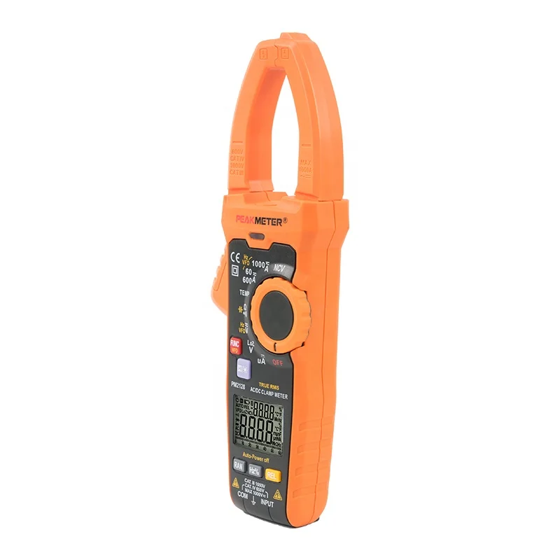 PEAKMETER PM2128 True RMS ac/dc current 1000A 1000V meter ammeter auto range ac dc multimeter digital clamp meter