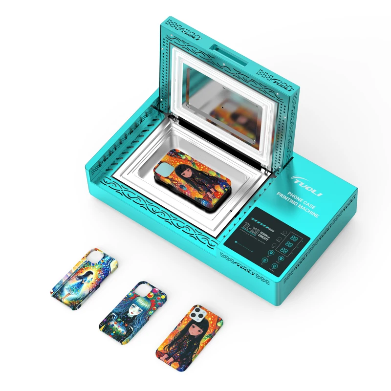 TuoLi Manufacturer New Mini Portable Auto Easy Heat Press Transfer 3D Sublimation Mobile Phone Case Printing Machine