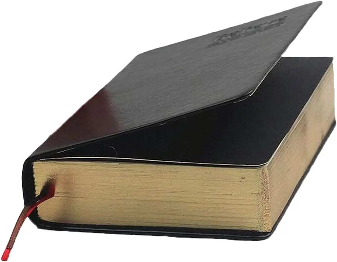 Custom Design  A5 Leather Notebook Cover Customized Leather Notebook Gold  Rim 440 Pages Faith Thick Leather Journal Notebook