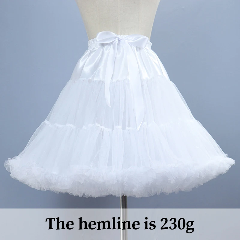 Lolita Wedding Lady Bride Underskirt Cancan Skirt Petticoat Underskirts for Dresses Crinoline Women 330G