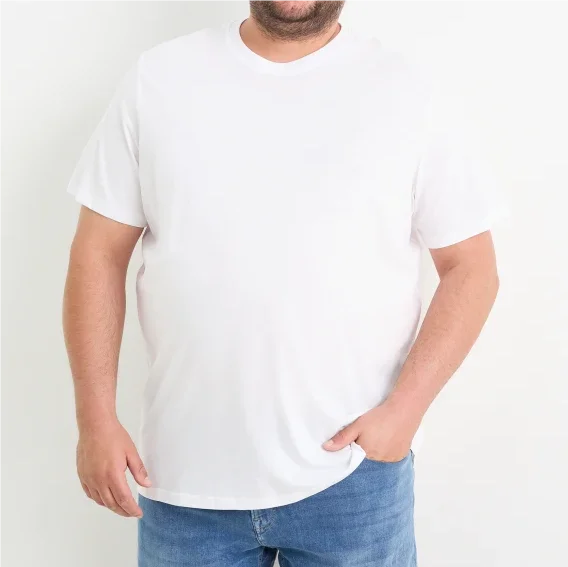 Wholesale Low Price Blank 90 Cotton 10 Spandex Plus Size Casual t Shirts for Men
