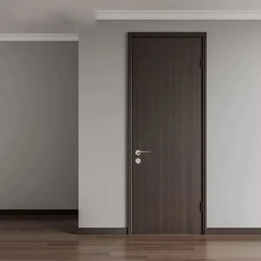 Modern Style Smart Houses Interior Entry Door American Style Solid Wooden Doors for Bedroom